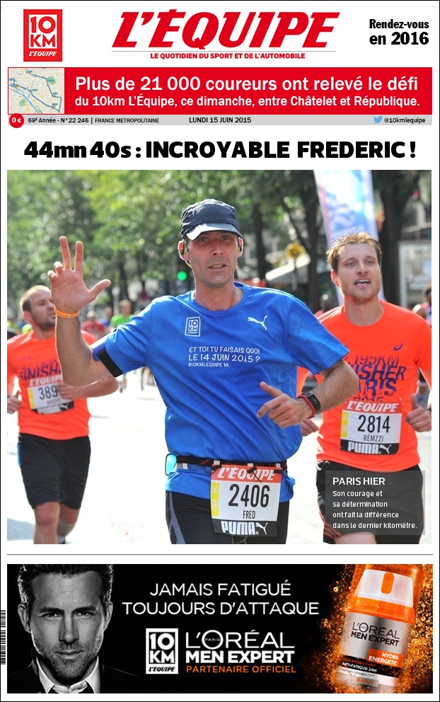 10km Equipe 2015 - La Une